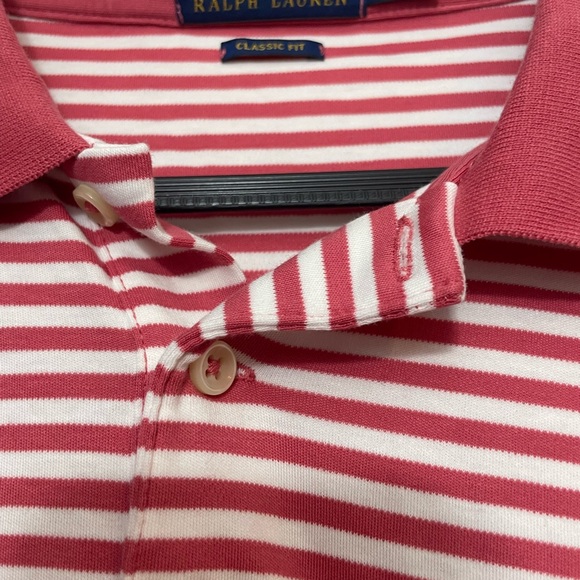 Polo by Ralph Lauren Maroon & White Striped Polo Shirt - XXL men's - Picture 2 of 2